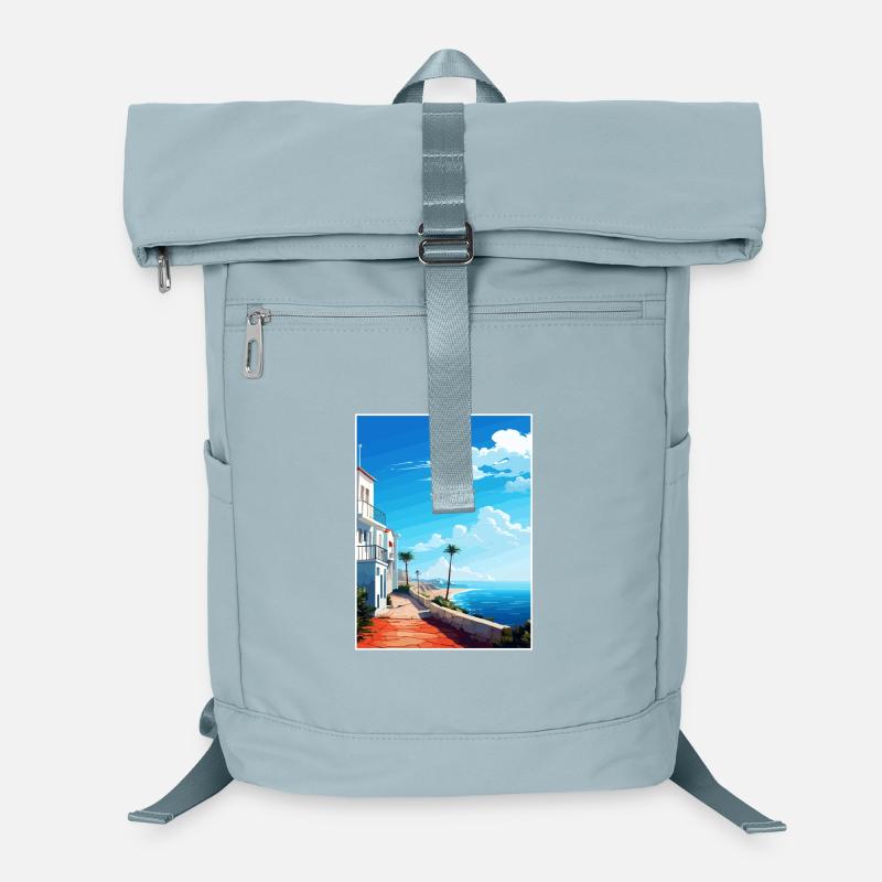 Asilah Maroc Affiche de voyage Peinture Souvenir WPA Sac à dos ordinateur