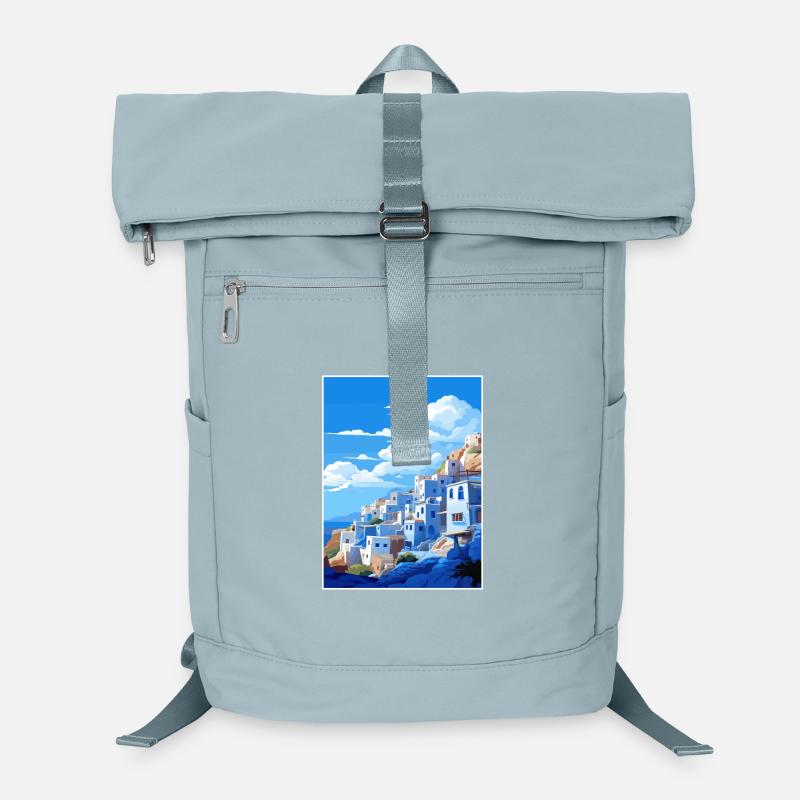 Chefchaouen Maroc Affiche de voyage vintage souvenir Sac à dos ordinateur