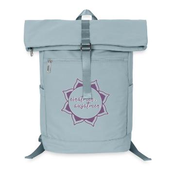 einatmen ausatmen Yoga Meditation Entspannung - Laptop-Rucksack  - Eisblau - Vorne