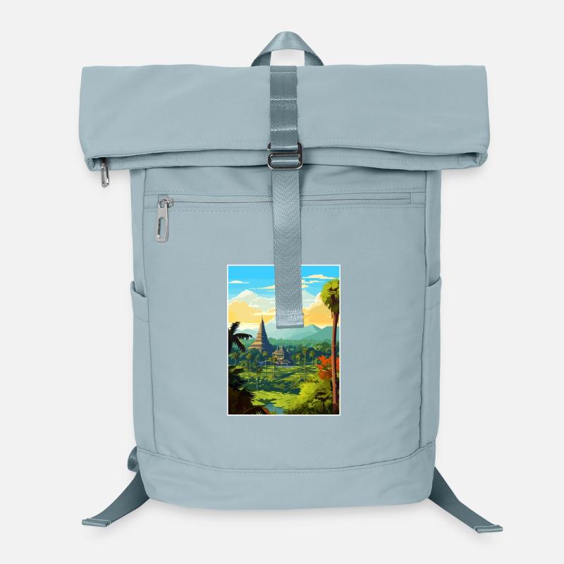 Indonesien Reise Poster Souvenir Postkarte Malerei Laptop-Rucksack 