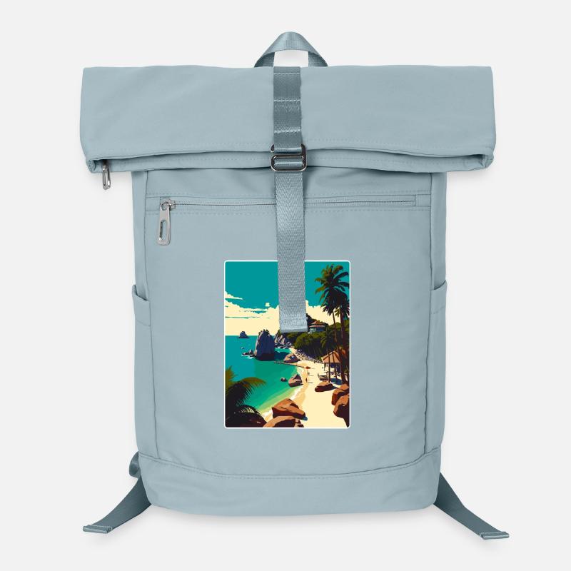 Ko Tao Thaïlande Affiche de voyage thaïlandaise Souvenir WPA Sac à dos ordinateur