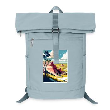 Theodore Roosevelt National Park Travel Poster WPA - Laptop Backpack - ice blue - Front