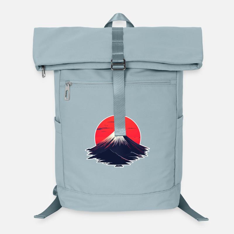 Roter Sonnenuntergang über Vulkan Laptop-Rucksack 