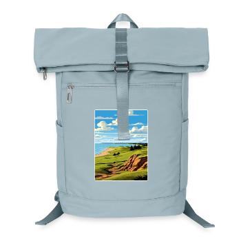 Whistling Straits Golf Course Travel Poster - Laptop Backpack - ice blue - Front