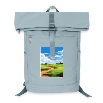 Erin Hills Golf Club Course Travel Poster Souvenir - Laptop-Rucksack  - Eisblau - Vorne
