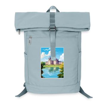 Château de Chambord Frankreich Reiseposter Souvenir - Laptop-Rucksack  - Eisblau - Vorne