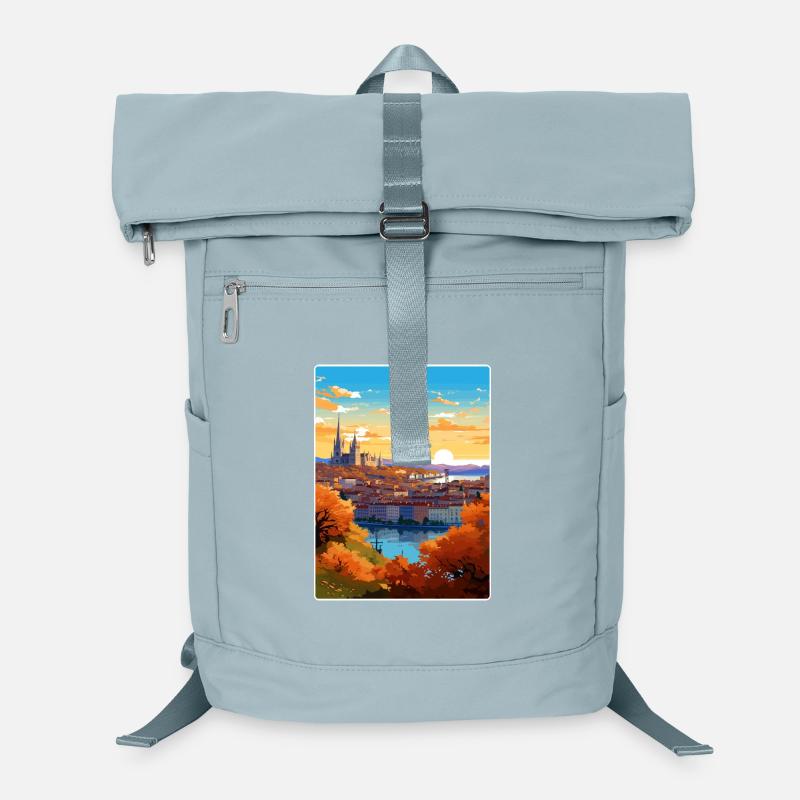 Lyon Frankreich Reise Poster Souvenir Postkarte Farbe Laptop-Rucksack 