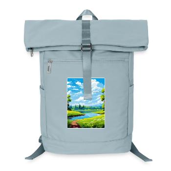 Donau Auen Deutschland Reiseposter Souvenir Farbe WP - Laptop-Rucksack  - Eisblau - Vorne