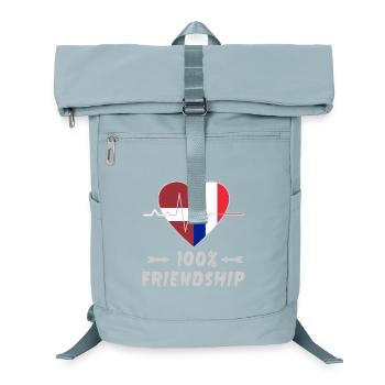 Lettland und Frankreich 100% Freundschaft - Laptop-Rucksack  - Eisblau - Vorne