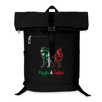 Der stolz von Cagliari Italien Flagge - Laptop-Rucksack  - Schwarz - Vorne