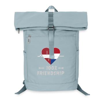 Lettland und Niederlande 100% Freundschaft - Laptop-Rucksack  - Eisblau - Vorne