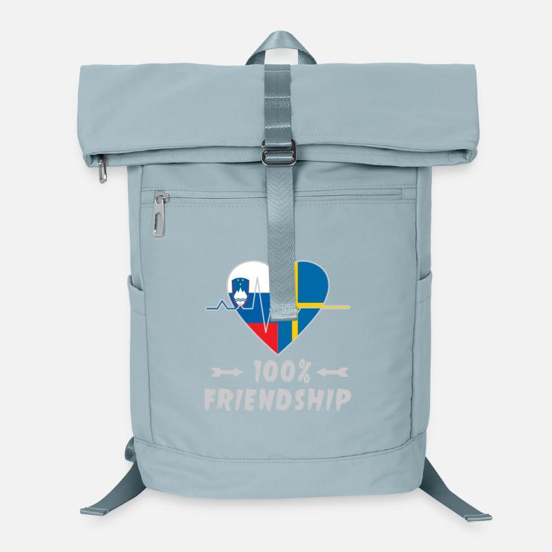 100 % amitié entre la Slovénie et la Suède Sac à dos ordinateur