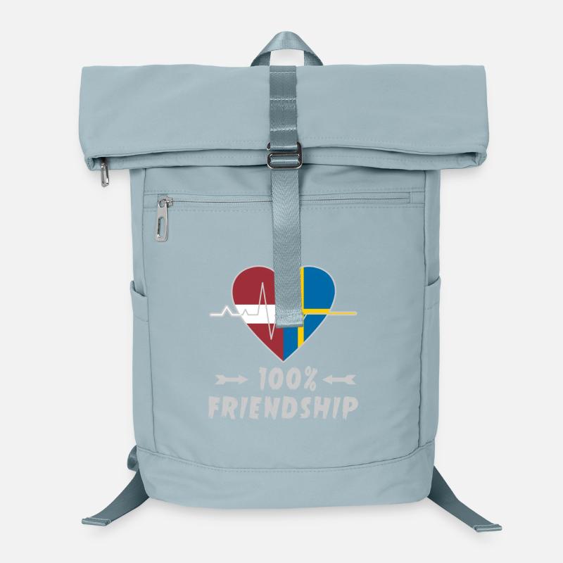 100 % amitié entre la Lettonie et la Suède Sac à dos ordinateur