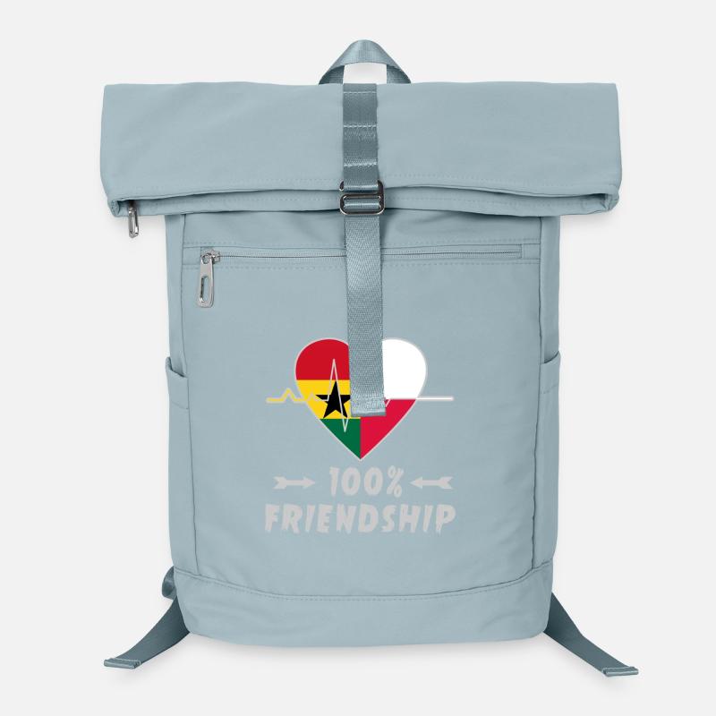 100 % amitié entre le Ghana et la Pologne Sac à dos ordinateur