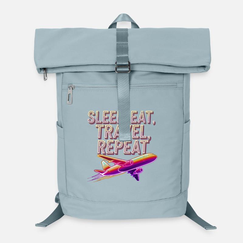 Dormir Manger Voyager Répéter Sac à dos ordinateur