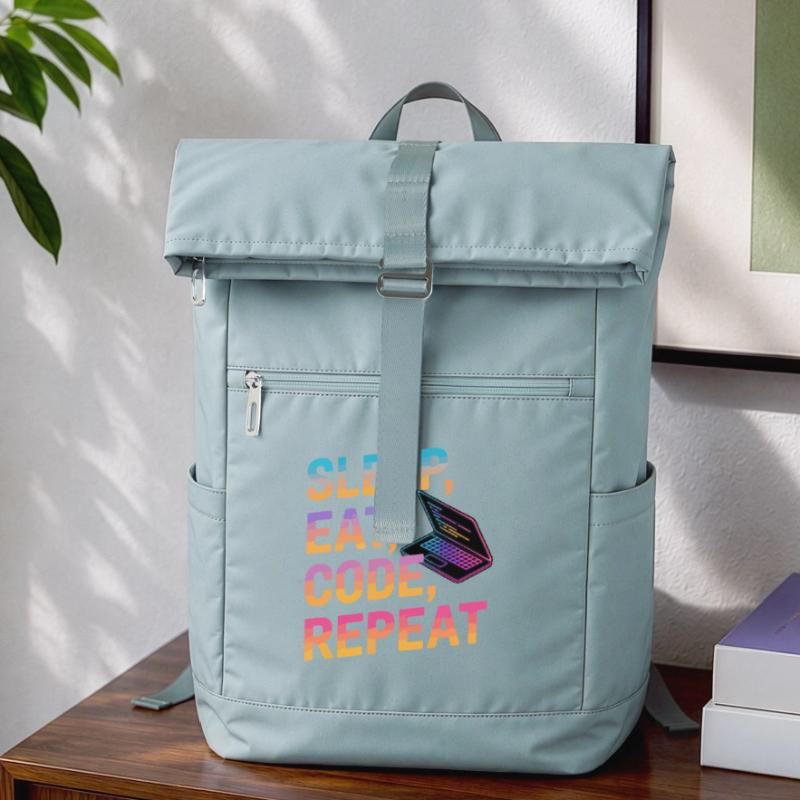 Dormir, manger, coder, répéter Sac à dos ordinateur