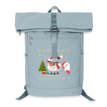 Festive Christmas Sheep - Cute Sweaters and Outfit - Laptop Backpack - ice blue - Front