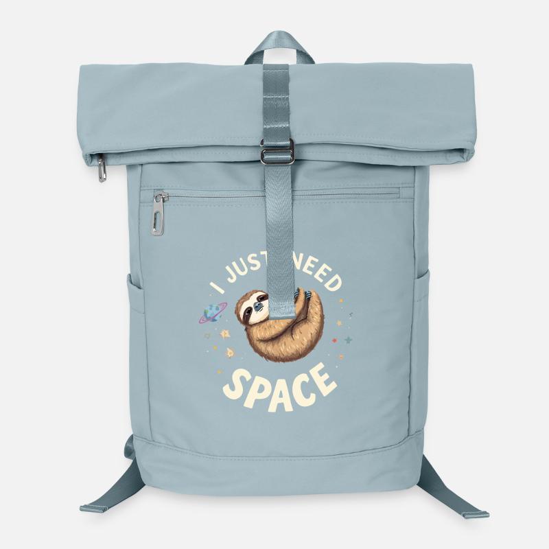 Sloth in Space Cartoon Design Laptop Backpack