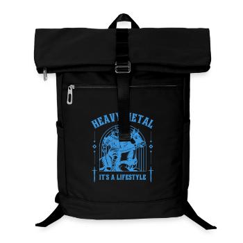 Heavy Metal – Ritter & Pferd Lifestyle-Design - Laptop-Rucksack  - Schwarz - Vorne