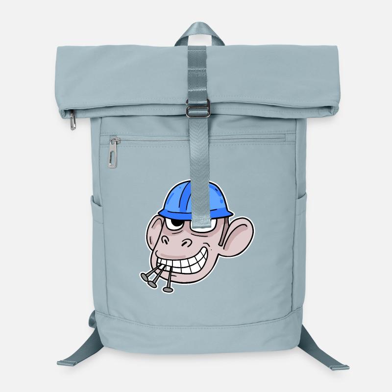 Affe Baustelle Bauarbeiter Laptop-Rucksack 