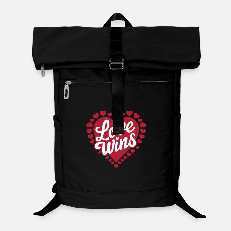 Liebe gewinnt Herz Design Laptop-Rucksack 