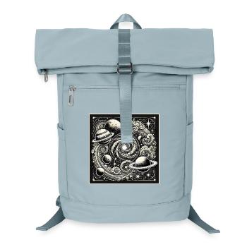 Univers Cosmique Style Rétro - Sac à dos ordinateur - bleu glacier - Devant
