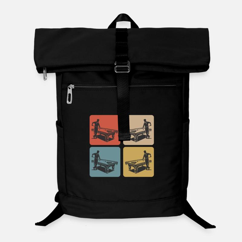 Joueur de billard vintage Sac à dos ordinateur