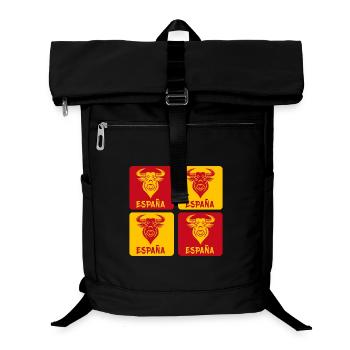 Spanien Stier Nationalfarben Design - Laptop-Rucksack  - Schwarz - Vorne