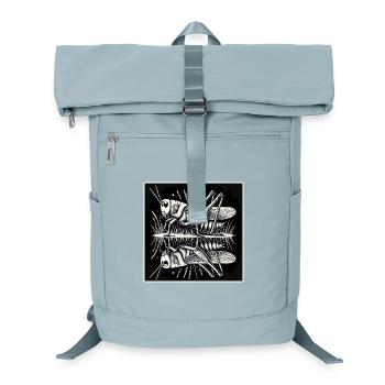 Spiegelbild der Natur – Heuschrecke in Symmetrie - Laptop-Rucksack  - Eisblau - Vorne