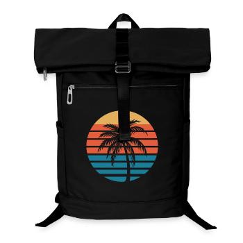 Ambiance vintage de la plage - Sac à dos ordinateur - noir - Devant