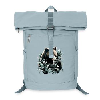 Bear Eats Wild Garlic Gift - Laptop Backpack - ice blue - Front