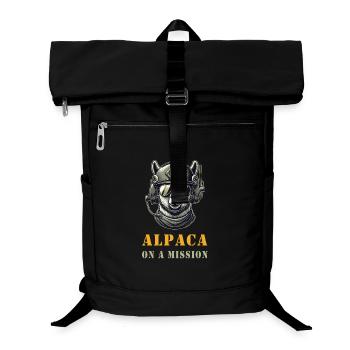 L’alpaga en action - Sac à dos ordinateur - noir - Devant