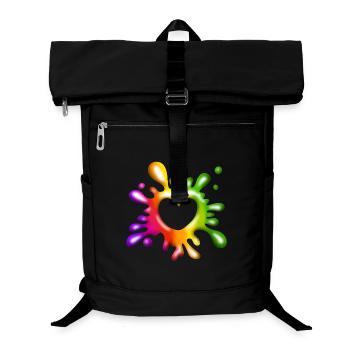 Herz Klecks - Farbenfrohe Liebe - Laptop-Rucksack  - Schwarz - Vorne