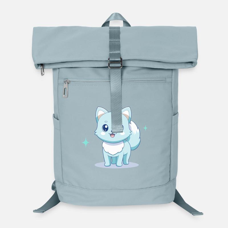 Adorable blue spitz dog with cheerful eyes Laptop Backpack
