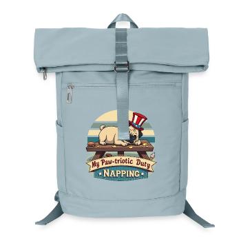 Pug Nap - Laptop Backpack - ice blue - Front