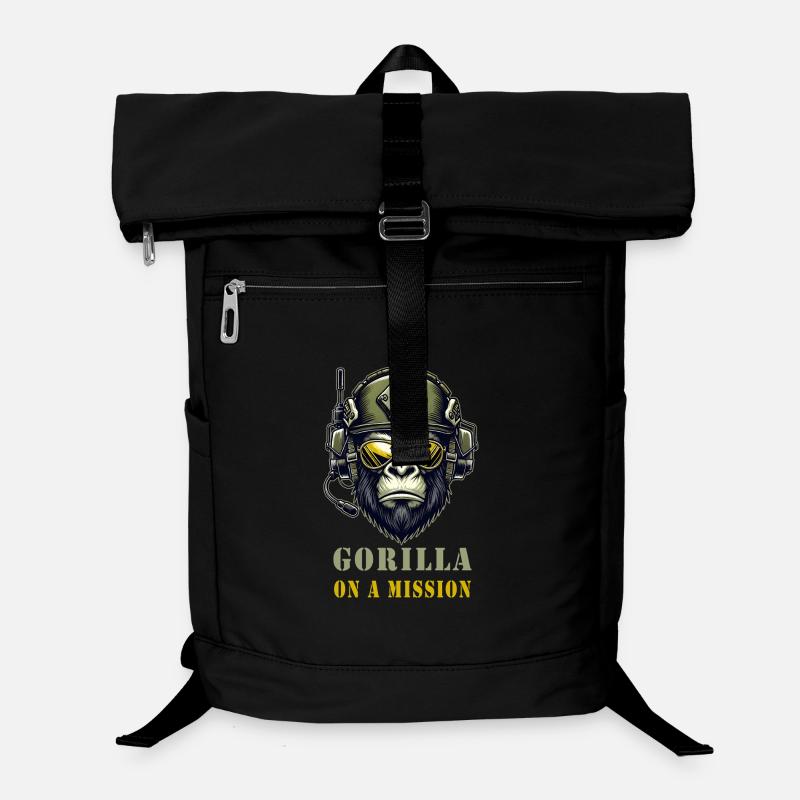 Gorilla in Mission / Militär Laptop-Rucksack 