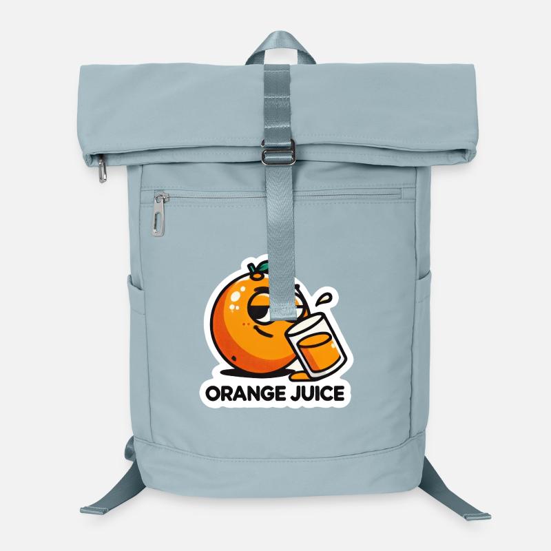 « Jus d’orange » Boisson aux agrumes de dessin animé amusant Sac à dos ordinateur