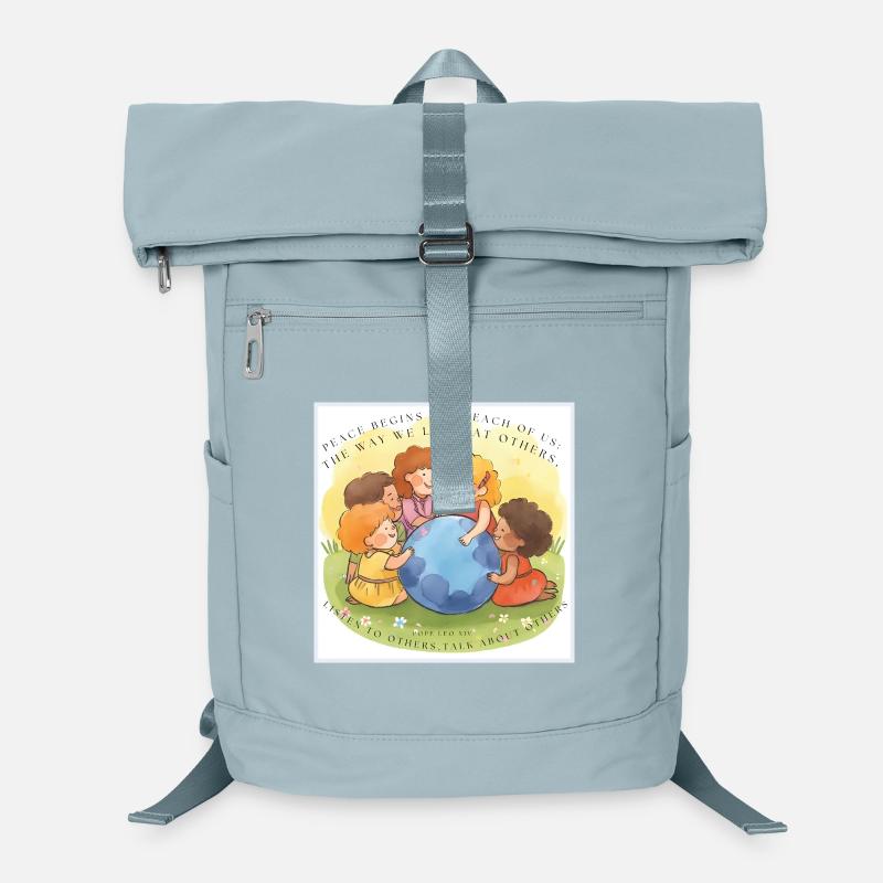 Peace begins with each of us Laptop Backpack