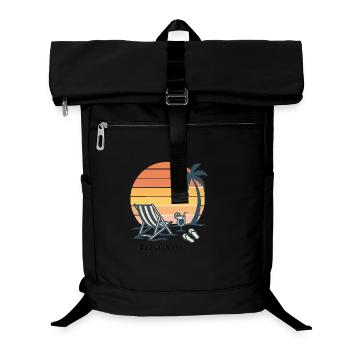 Sonnenuntergang Strand Urlaub Illustration - Laptop-Rucksack  - Schwarz - Vorne