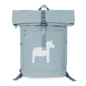 Dala Cheval Tricot Motif Cosy Hygge Cheval Scandi - Sac à dos ordinateur - bleu glacier - Devant