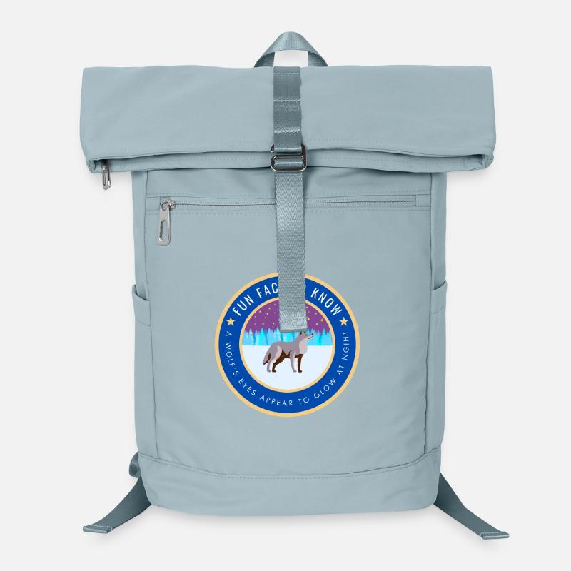 A wolf's eyes appear to glow at night Laptop Backpack