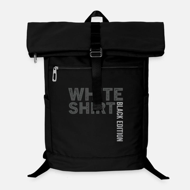White Shirt Black Edition Lustig Spruch Laptop-Rucksack 