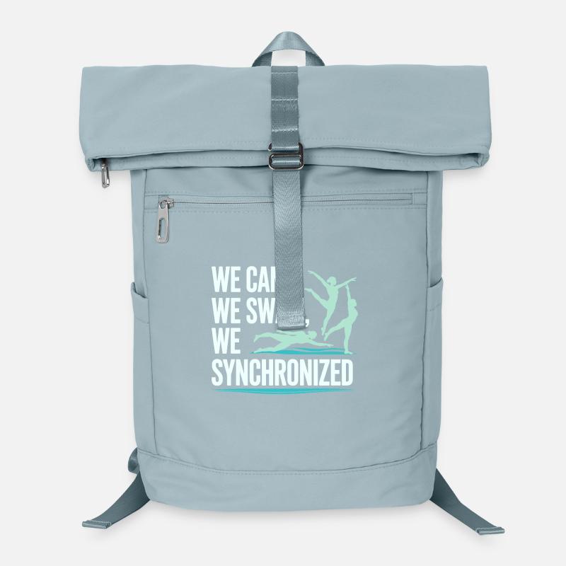 Wir kamen, wir schwammen, wir synchronschwimmen Design Laptop-Rucksack 