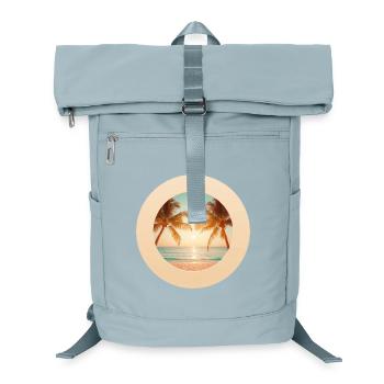 Sunset on the palm beach - Laptop Backpack - ice blue - Front