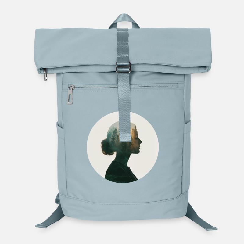 Waldträume in Frauenprofil Laptop-Rucksack 