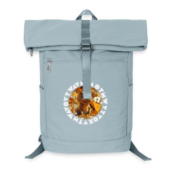 Tropisches Chamäleon stilisierte exotische Grafik - Laptop-Rucksack  - Eisblau - Vorne