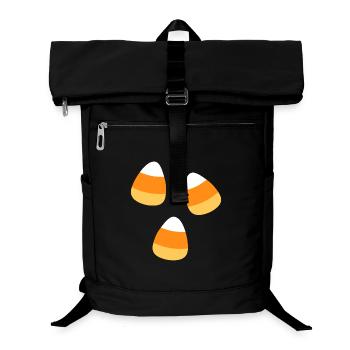 Candy Corn Halloween Pattern - Laptop Backpack - black - Front