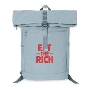 Eat the Rich - Lustiges Sozialismus-Design - Laptop-Rucksack  - Eisblau - Vorne