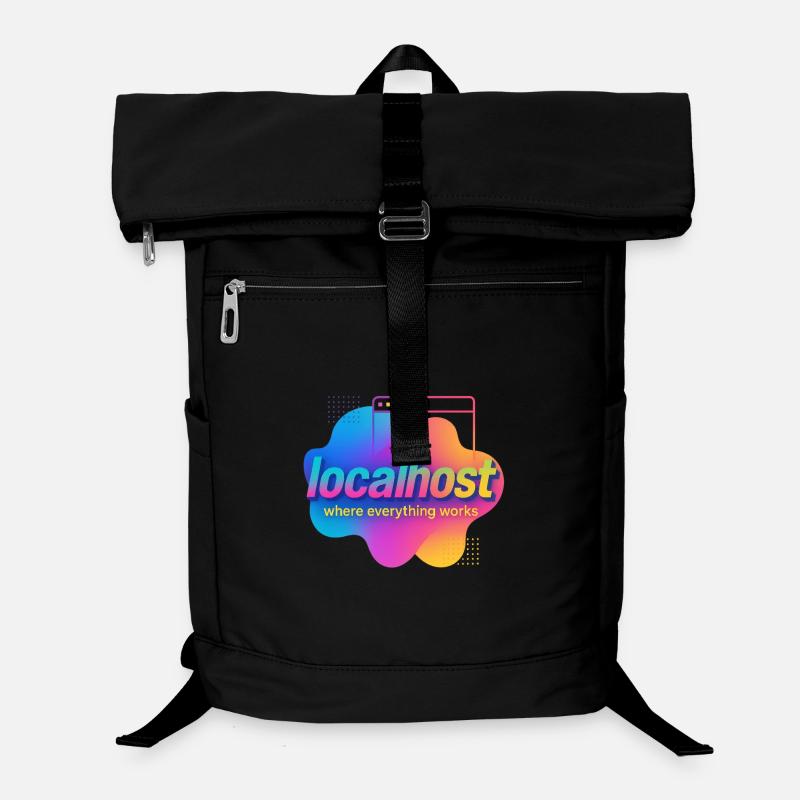 Localhost T-shirt graphique coloré pour les développeurs Sac à dos ordinateur