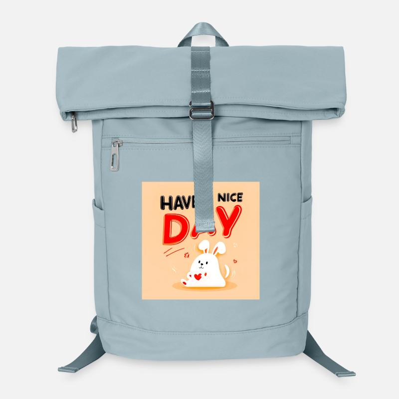 Design mignon de lapin avec message positif Sac à dos ordinateur